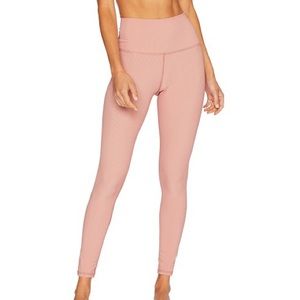 Beach Riot Sport High Rise Ribbed Pink Ayla Leggings - Medium